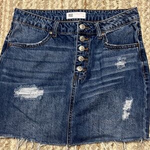 Denim Jean Skirt Women’s Distressed